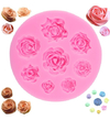 Molde Silicona 8 Rosas Fondant Porcelana Fria