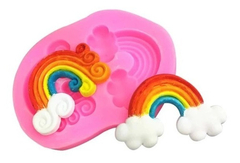 Molde Silicona 2 Arco Iris Y Nubes Fondant Porcelana en internet