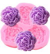 Molde Silicona 3 Peonias Fondant Porcelana Fria