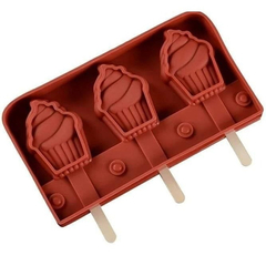 Molde Ice Pop Paleta De Helado Forma Cupcake