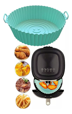 Molde Bandeja Silicona 20 Cm Para Freidora Air Fryer