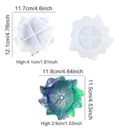 Molde Silicona Bandeja Hojas Mini Plato Hondo Resina - comprar online