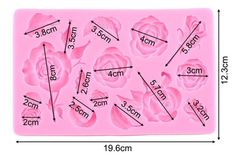 Molde Silicona Xl Rosas Hojas Y Tallos - comprar online