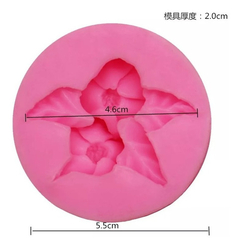 Molde Silicona 2 Flores Con Hojas Fondant Porcelana - comprar online