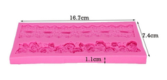 Molde Silicona Guarda Encaje Tira De Rosas Fondant Porcelana - comprar online