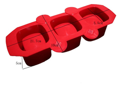 Molde Silicona Mini Maceta X 3 Cuadrada Vela Cemento Yeso en internet