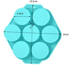 Molde Silicona Bañar Galletas Chocolate Jabon 7 Cavidades - comprar online