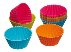 Molde Silicona Muffin Pirotines Cupcake X 12