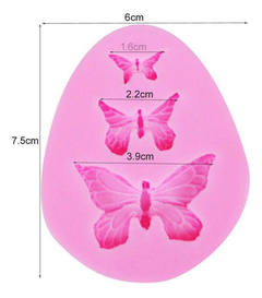 Molde Silicona 3 Mariposas Pequeñas Fondant - comprar online