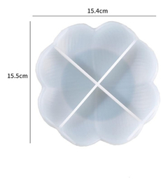 Molde Silicona Bandeja Plato Forma De Flor Resina - comprar online