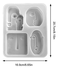 Molde Silicona Rostros De Piedra Esculturas Resina Velas Jab - tienda online