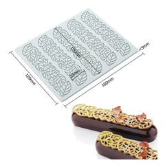 Molde Silicona Decoración Chocolate Hojas Guarda Eclair - comprar online