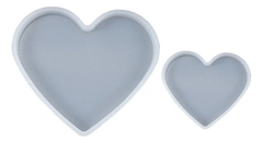 Molde Silicona 2 Corazones 15x13 Y 19x15,5 Cm Resina