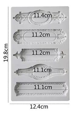 Molde Silicona Marcos Barrocos Carteles Cajones Vintage - comprar online