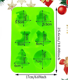 Molde Silicona Navidad Campana Santa Claus Cupcake Jabones - comprar online