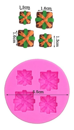 Molde Silicona Regalitos Caja Con Moño Pequeño Fiestas - comprar online