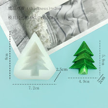 Molde Silicona Vela Arbol De Navidad Geometrico Liso Resina - comprar online