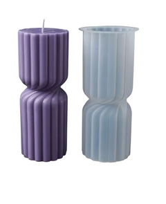 Molde Silicona Velas Columna Torneada Rayas Gruesas - comprar online