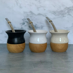 Mate Cerámica y Madera Amalia - comprar online