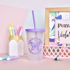 Vaso noa glitter con sorbete en internet