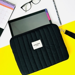 Funda de tablet matelasse negro