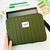 Funda de tablet matelasse verde militar