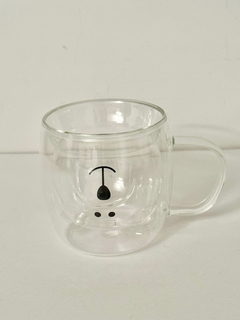 TAZA DOBLE VIDRIO OSO CON ASA