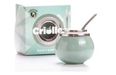 Mate Criollo De Cerámica Bombilla De Acero - comprar online