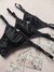 Set TINA x 3 Micribikini satén negro y lila