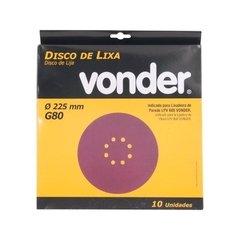 Disco Lixa Parede para Lixadeira LPV600 Grão 80 Vonder - comprar online