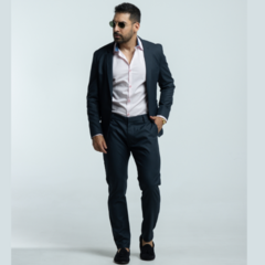 Traje Slim fit - azul cuadro - comprar online