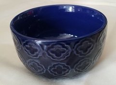 Bowl, compotera cerámica texturada azul - comprar online