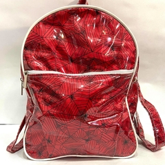 Mochila cristal jardín tela araña roja