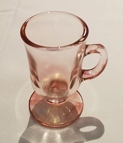 Jarrito de cafe vidrio color rosa - comprar online