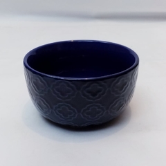 Bowl, compotera cerámica texturada azul