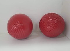 Esfera cerámica roja con textura 15 cm