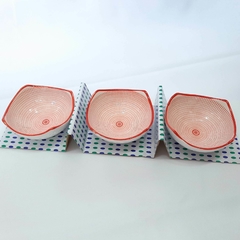 Bowl para snack/ salserita estampa roja 10 cm - comprar online