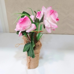 Flor con base de yute - comprar online