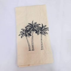 Toallas de mano lino con estampa palmeras