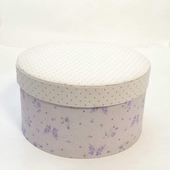 Caja de tela forrada liberty lila - comprar online