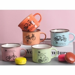 Taza cerámica café bicicleta