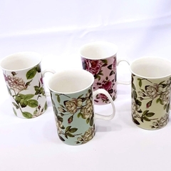 Taza cerámica estampa floral varios colores - comprar online