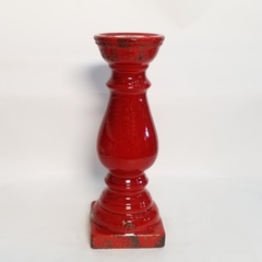 Candelabro cerámica rojo - comprar online