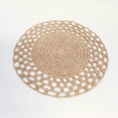 Plato de sitio crochet marrón - comprar online