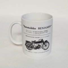 Taza cerámica blanca estampa motocicleta