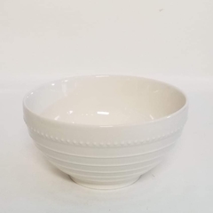 Bowl cerámica blanca texturada - comprar online