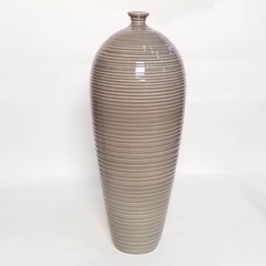 Jarrón cerámica texturado gris - comprar online