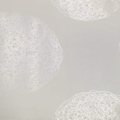 Cortina de baño natural círculos texturadaos antimancha e impermeable