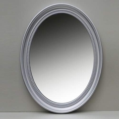 Espejo oval plateado