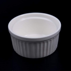 Bowl para muffins cerámica blanco rayado